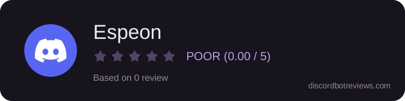 Rating widget preview for Espeon