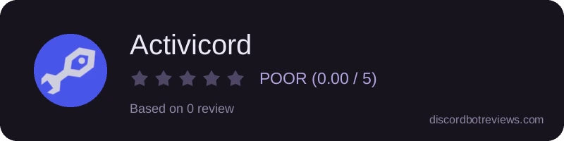 Rating widget preview for Activicord 