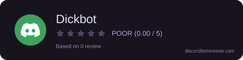 Rating widget preview for Dickbot