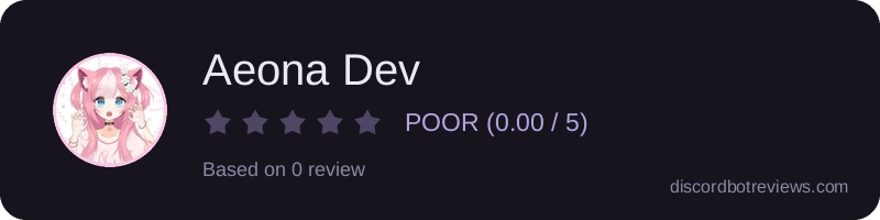 Rating widget preview for Aeona Dev