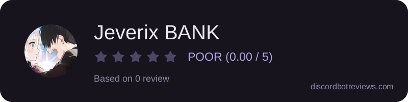 Rating widget preview for Jeverix BANK