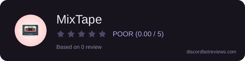 Rating widget preview for MixTape