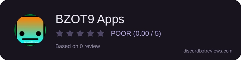Rating widget preview for BZOT9 Apps
