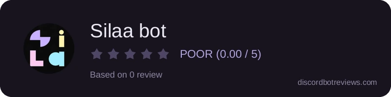 Rating widget preview for Silaa bot 