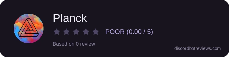 Rating widget preview for Planck