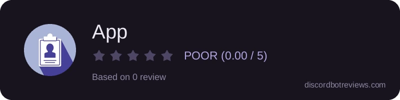 Rating widget preview for App