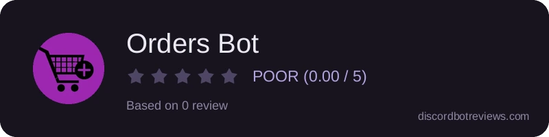 Rating widget preview for Orders Bot