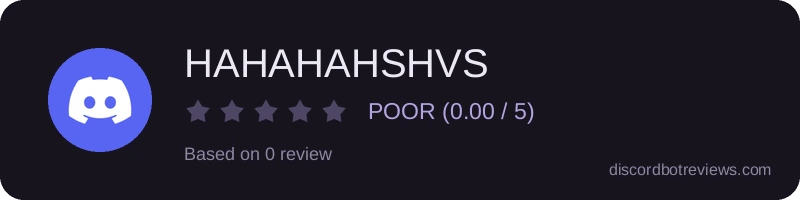 Rating widget preview for HAHAHAHSHVS