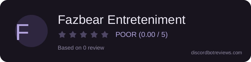 Rating widget preview for Fazbear Entreteniment