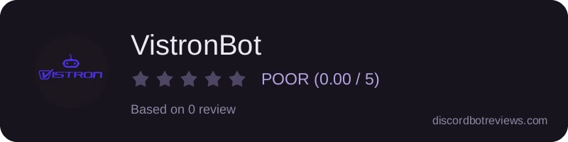 Rating widget preview for VistronBot