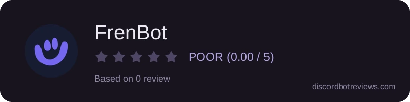 Rating widget preview for FrenBot