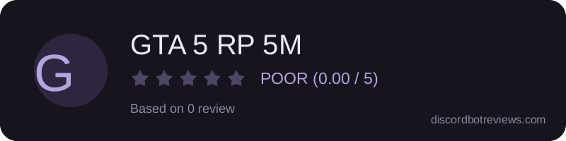 Rating widget preview for GTA 5 RP 5M