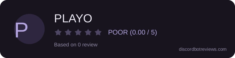 Rating widget preview for PLAYO