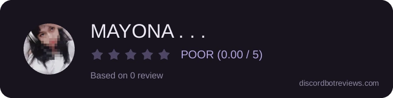 Rating widget preview for MAYONA . . .