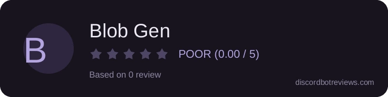 Rating widget preview for Blob Gen