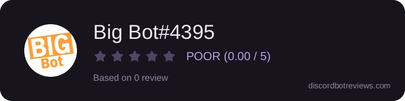 Rating widget preview for Big Bot#4395
