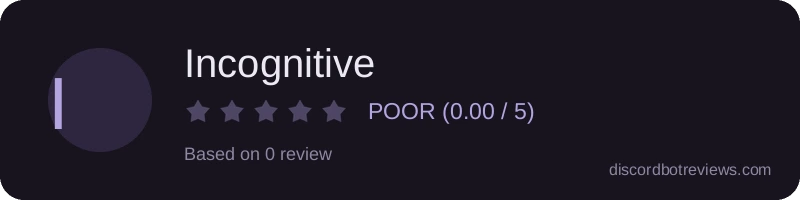 Rating banner for Incognitive