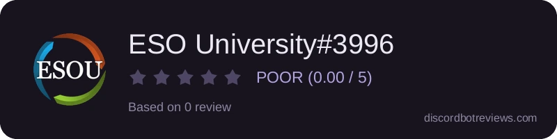 Rating widget preview for ESO University#3996