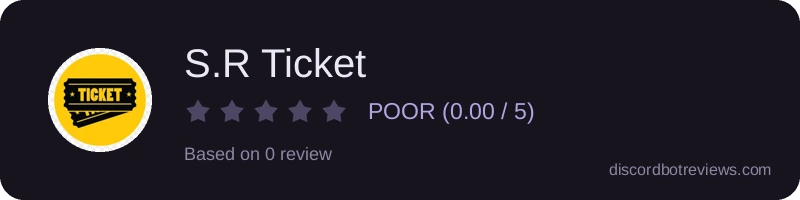 Rating widget preview for S.R Ticket