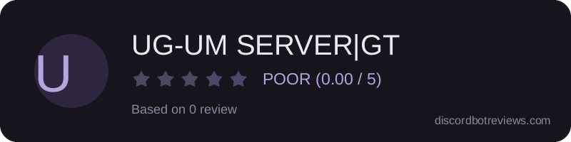 Rating widget preview for UG-UM SERVER|GT