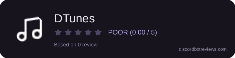 Rating widget preview for DTunes