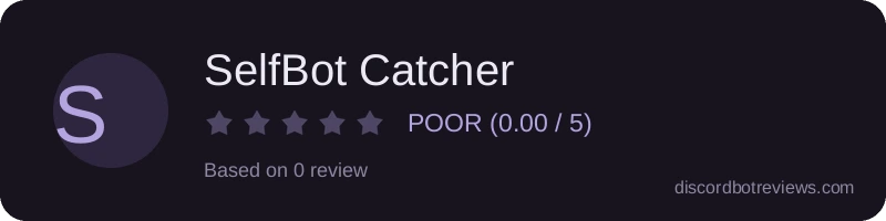 Rating widget preview for SelfBot Catcher