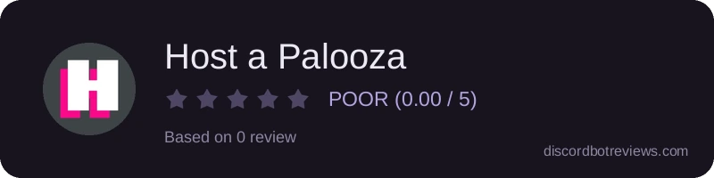 Rating widget preview for Host a Palooza