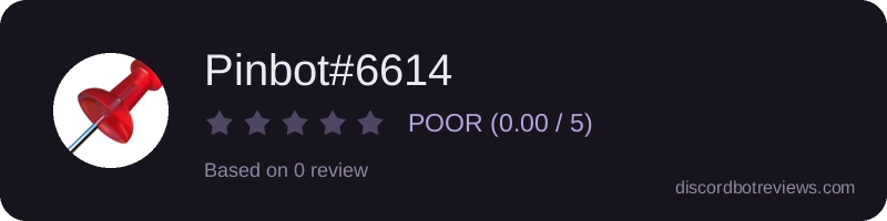 Rating widget preview for Pinbot#6614