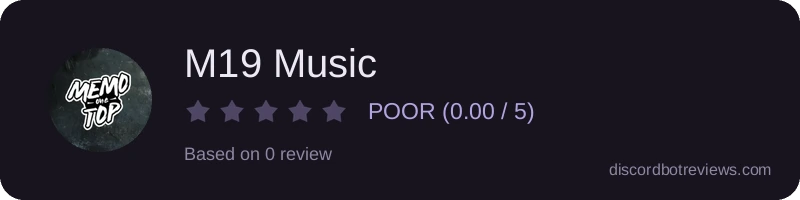 Rating widget preview for M19 Music