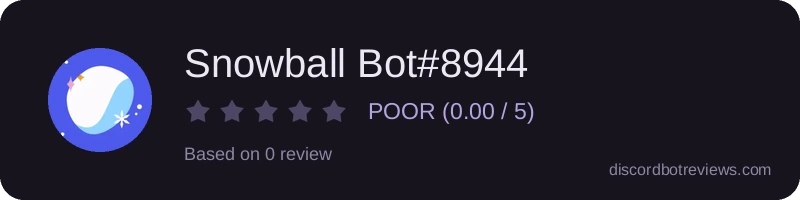 Rating widget preview for Snowball Bot#8944