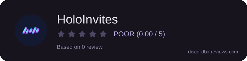 Rating widget preview for HoloInvites