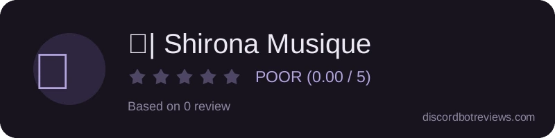 Rating widget preview for 🎶| Shirona Musique