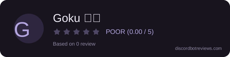 Rating widget preview for Goku ⚽️