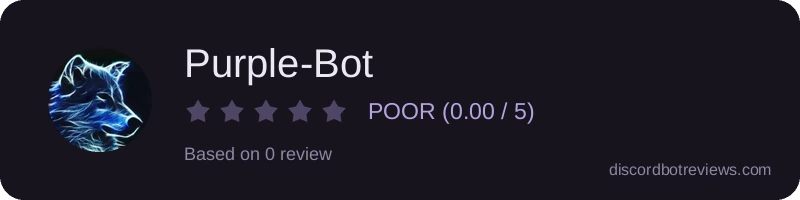 Rating widget preview for Purple-Bot