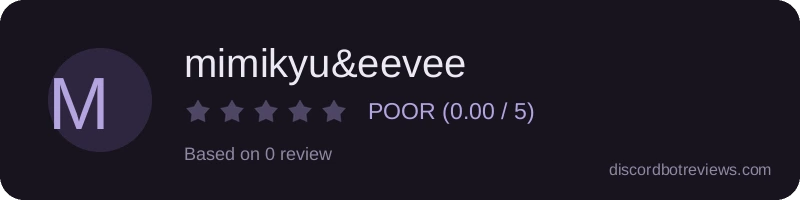 Rating widget preview for mimikyu&eevee