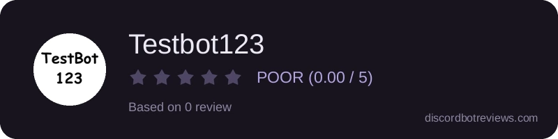 Rating widget preview for Testbot123