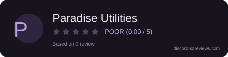 Rating widget preview for Paradise Utilities