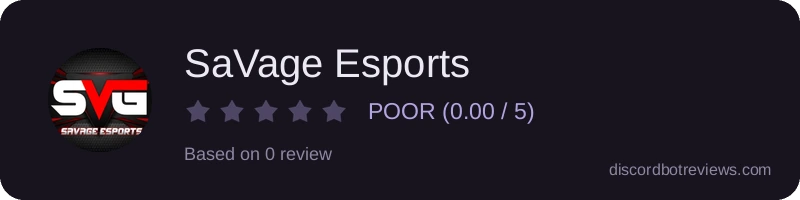 Rating widget preview for SaVage Esports