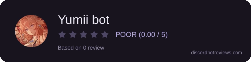 Rating widget preview for Yumii bot