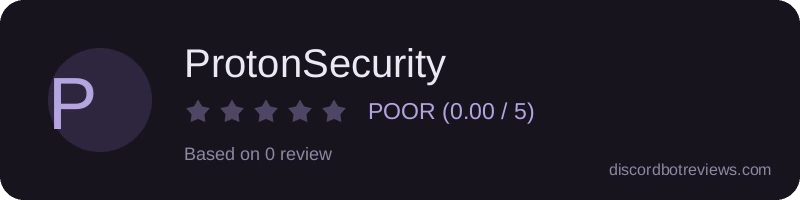 Rating widget preview for ProtonSecurity