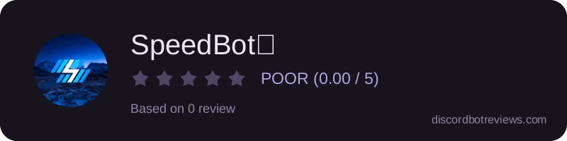 Rating widget preview for SpeedBot⚡
