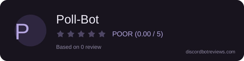 Rating widget preview for Poll-Bot