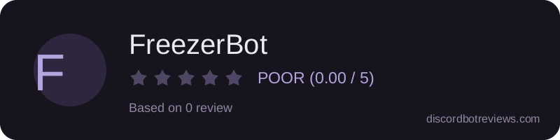Rating widget preview for FreezerBot