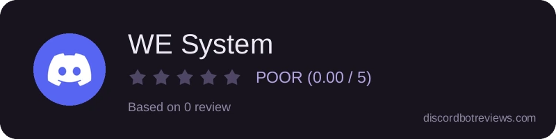 Rating widget preview for WE System