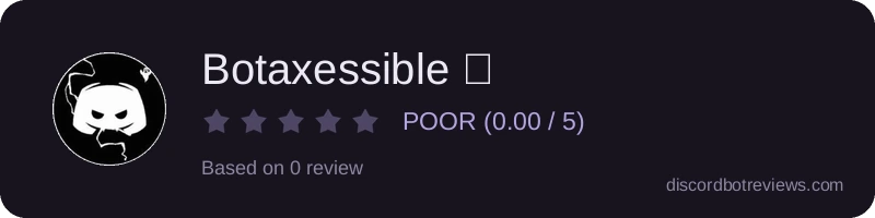 Rating banner for Botaxessible 🤖