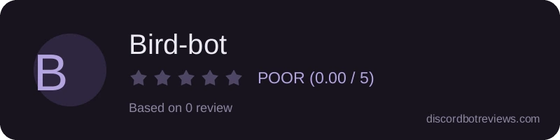 Rating widget preview for Bird-bot
