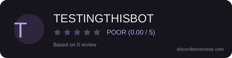 Rating widget preview for TESTINGTHISBOT