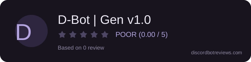Rating widget preview for D-Bot | Gen v1.0