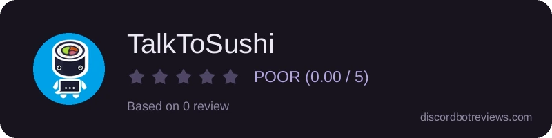 Rating banner for TalkToSushi