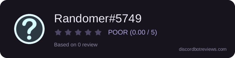 Rating widget preview for Randomer#5749
